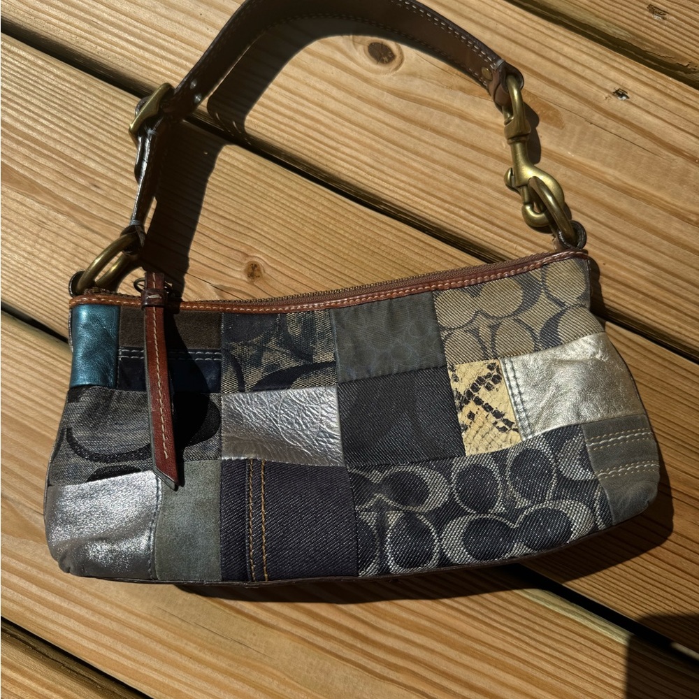 Vintage Coach Multicolor Patchwork Shoulder Bag